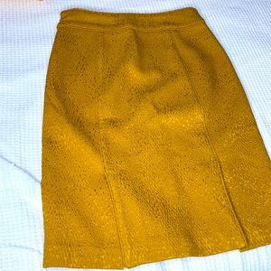 Banana Republic Goldenrod Textured Pencil Skirt